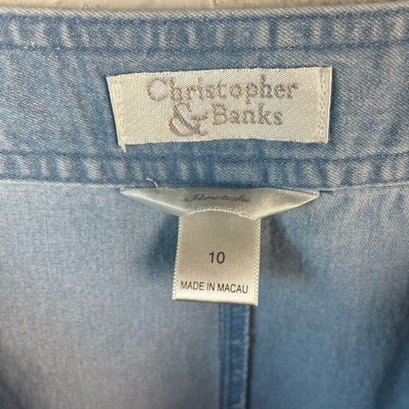 Christopher & Banks Denim Skirt Size 10 EUC - Picture 4 of 5